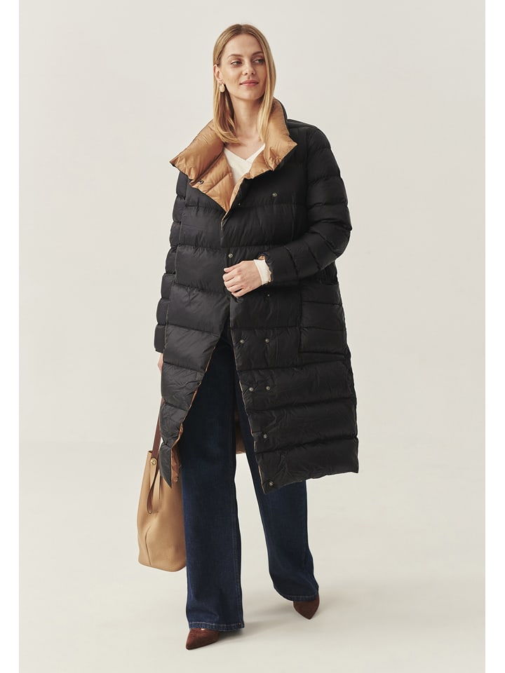 TATUUM Wende-Wintermantel in Schwarz/ Camel - 40