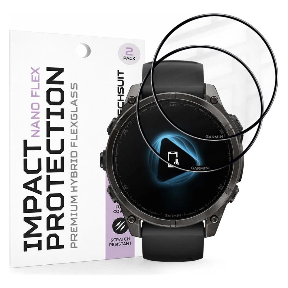 Techsuit - Nano Flex (2 pack) - Garmin Fenix 8 47mm - Black (66919982)