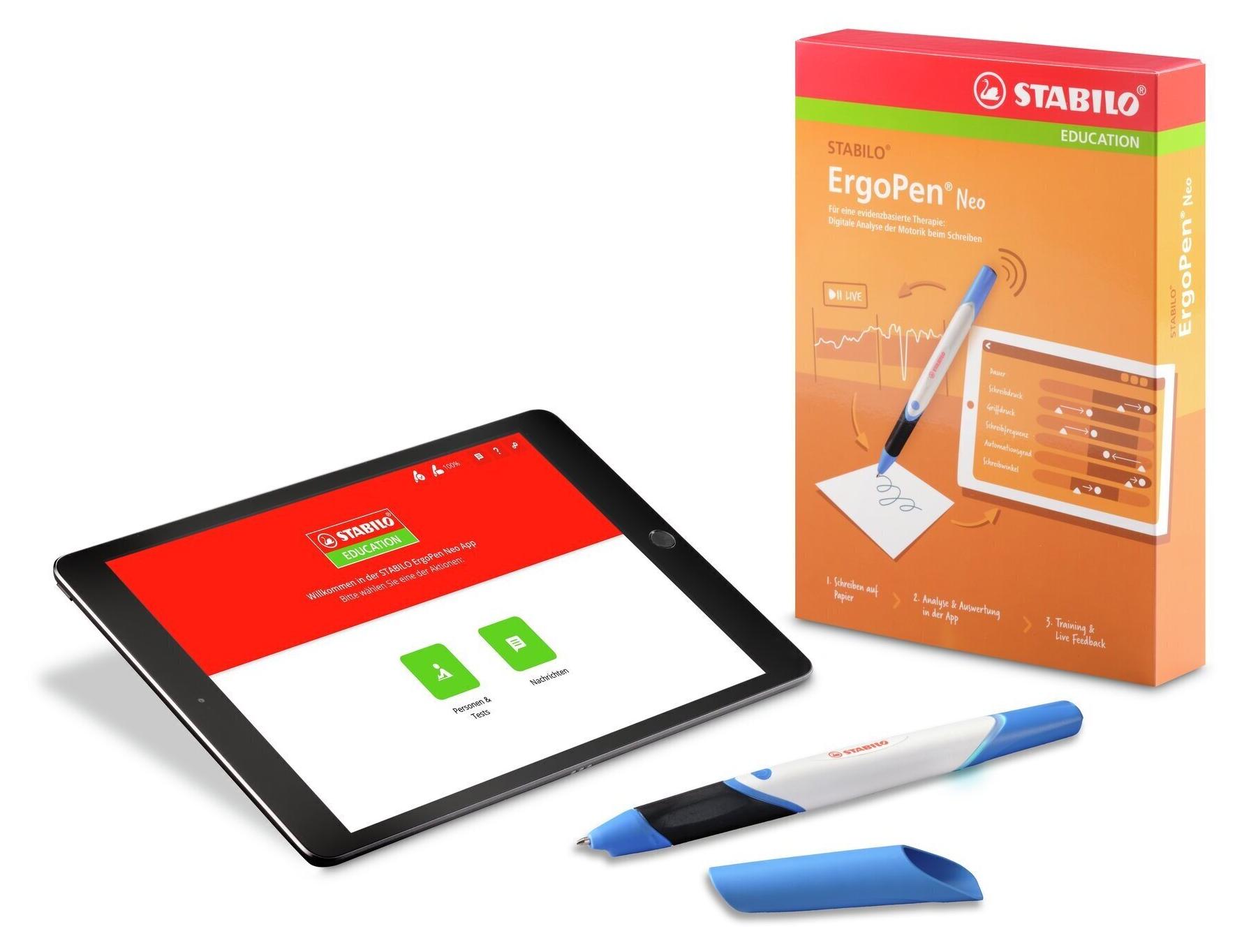 STABILO Smarter Stift mit App für die Ergotherapie - ErgoPen Neo - Motorik Befundung f...