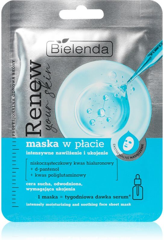 Bielenda Renew Your Skin moisturising face sheet mask 18 g