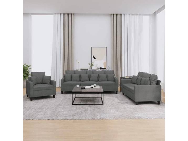 Ensemble de Canapés avec Coussins 3 pcs Canapés avec Accoudoirs Ensemble de Meubles Mobilier de Salon Moderne 3201633
