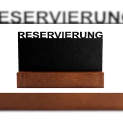 ALLboards Mini doppelseitige Kleine Tafeln 4 Stück Set mit Staffelei, RESERVIERUNG, Kreidetafel