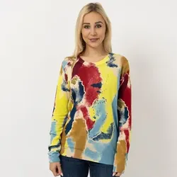 DAWID by Dawid Tomaszewski Pullover Rundhalsausschnitt figurumspielend