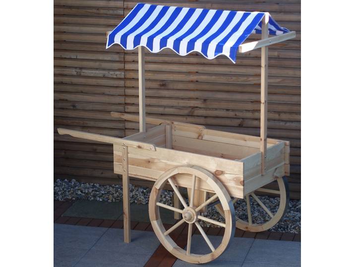 Transportkarren PROMADINO Marktwagen , beige (natur), B:82cm H:184cm, Holzwerkstoff, Textil, Transportwagen, Transportkarren, BxTxH: 173x82x184 cm