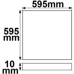 Isoled, Deckenleuchte, LED Panel Professional 600x600 36W Rahmen Weiss 4000K Dimmbar (4100 lm)