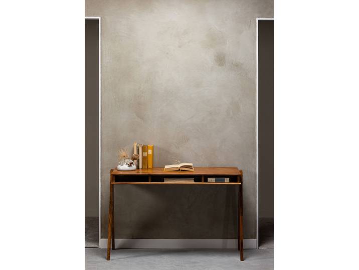 Schreibtisch WOOOD Compartment aus Akazienholz mit drei offenen Fächern 120x50x78 cm , braun, B:120cm H:78cm T:50cm, Tische, Schreibtisch, Tragkraft Blatt 25 kg, einfach zu montieren, sichtbare Maserung