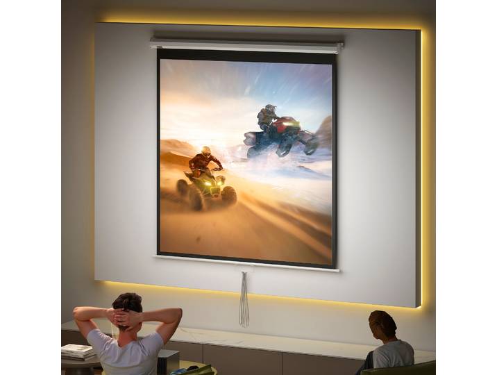 HOMCOM Écran Projection 85 4K HD 149x149cm