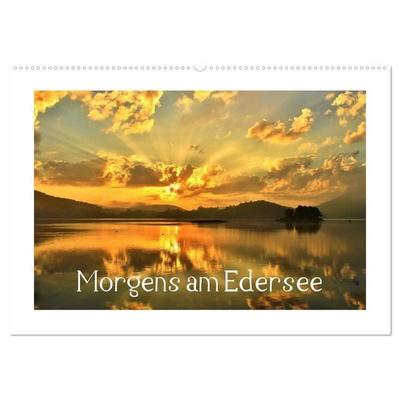 Morgens am Edersee (Wandkalender 2027 DIN A2 quer), CALVENDO Monatskalender