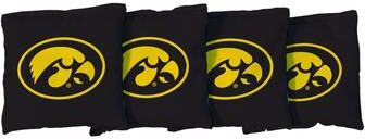 Skip's Garage Iowa Hawkeyes Black Cornhole Bags