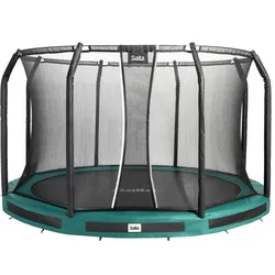 Salta Trampolin Premium Ground mit Sicherheitsnetz Ø 396 cm grün