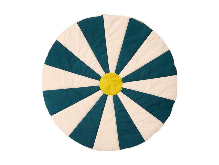 Kid s Concept Tapis de jeu Cirkus Bleu-vert, Ø112x2 cm'