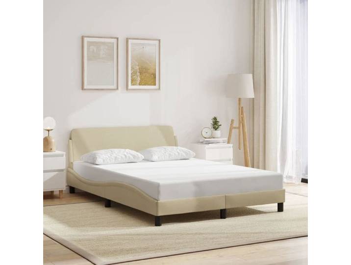 Cadre de lit Dover crème 140x190 cm tissu 373170