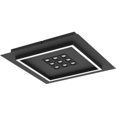 EGLO Deckenleuchte "Balazote Deckenlampe quadratisch aus Metall und Konststoff Lampe", schwarz, 10, H: 5cm, 1 Stk., Leuchten, Wand-/Deckenleuchte - L36 x B36 x H5 cm - schwarz, Deckenleuchte
