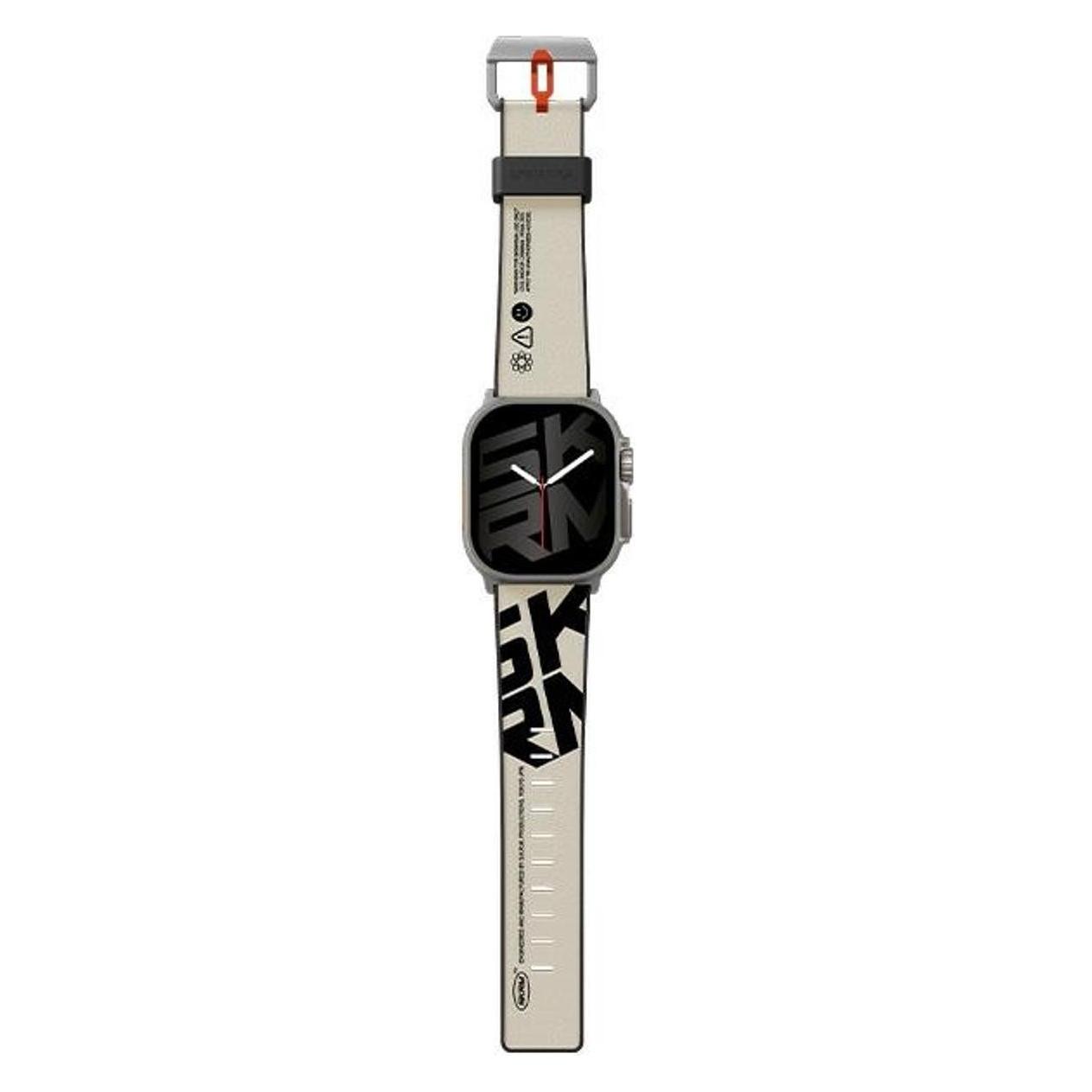 Skinarma Band Spunk Apple Watch Ultra 49mm ivory (Kunstleder, Plastic, Silikon) (8886461243604)