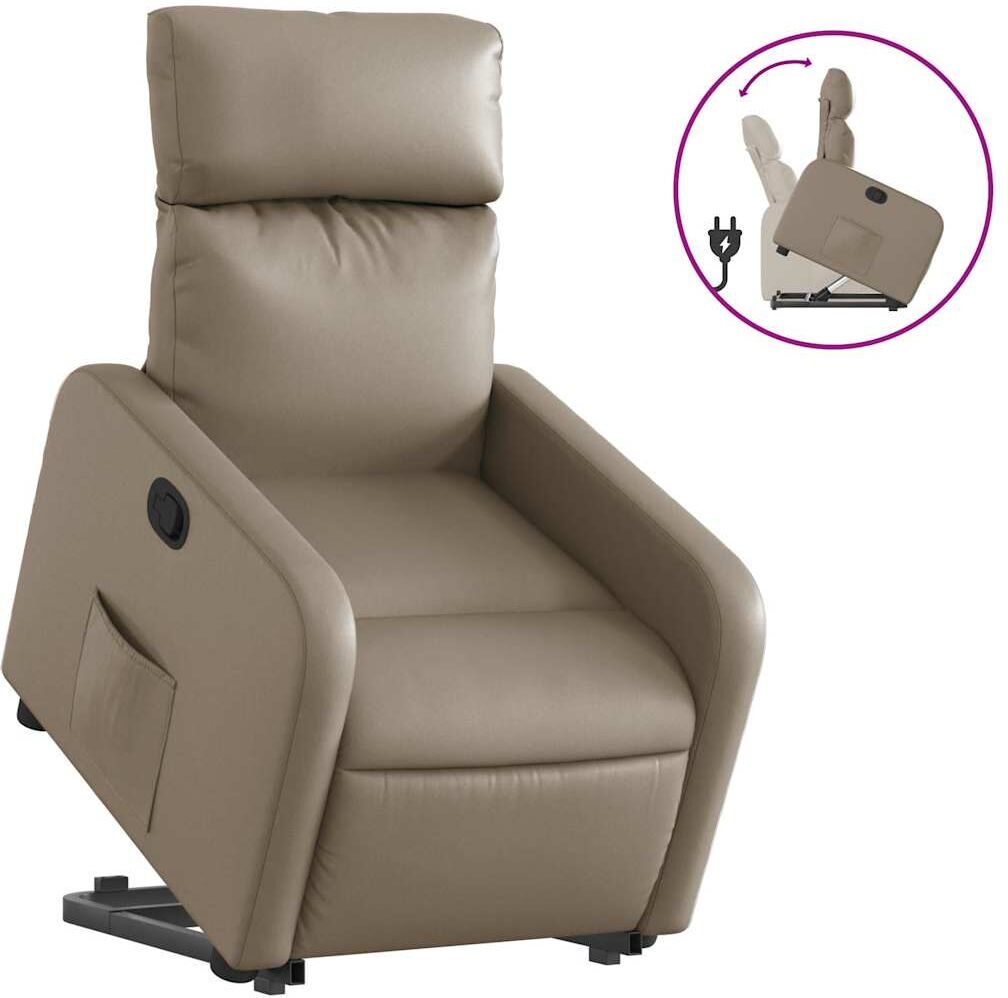 vidaXL Fauteuil inclinable Cappuccino Similicuir