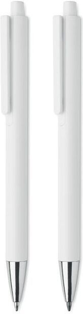 Set de stylos s en aluminium recyclé - ORWELL blanc