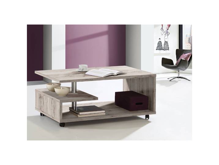 Couchtisch Haskell 105 x 46 x 60cm Braun/Beige/Sandeiche Dekor