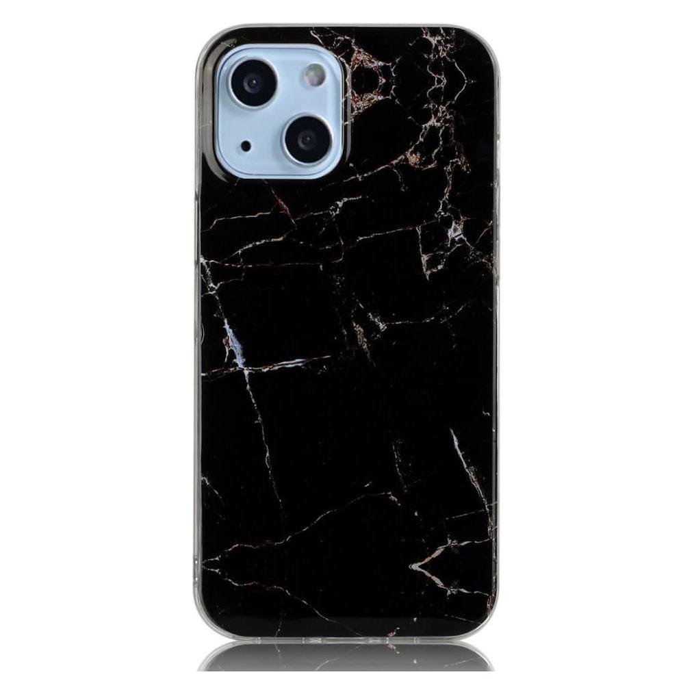Cover-Discount iPhone 14 Plus - Silikon Gummi Case Black Marble (Apple iPhone 14 Plus) (660107879D)