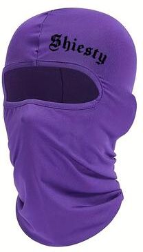 Inspired Finds Smiling Face Print Unisex Balaclava Neck Cover Mask purple Style 2 one Size