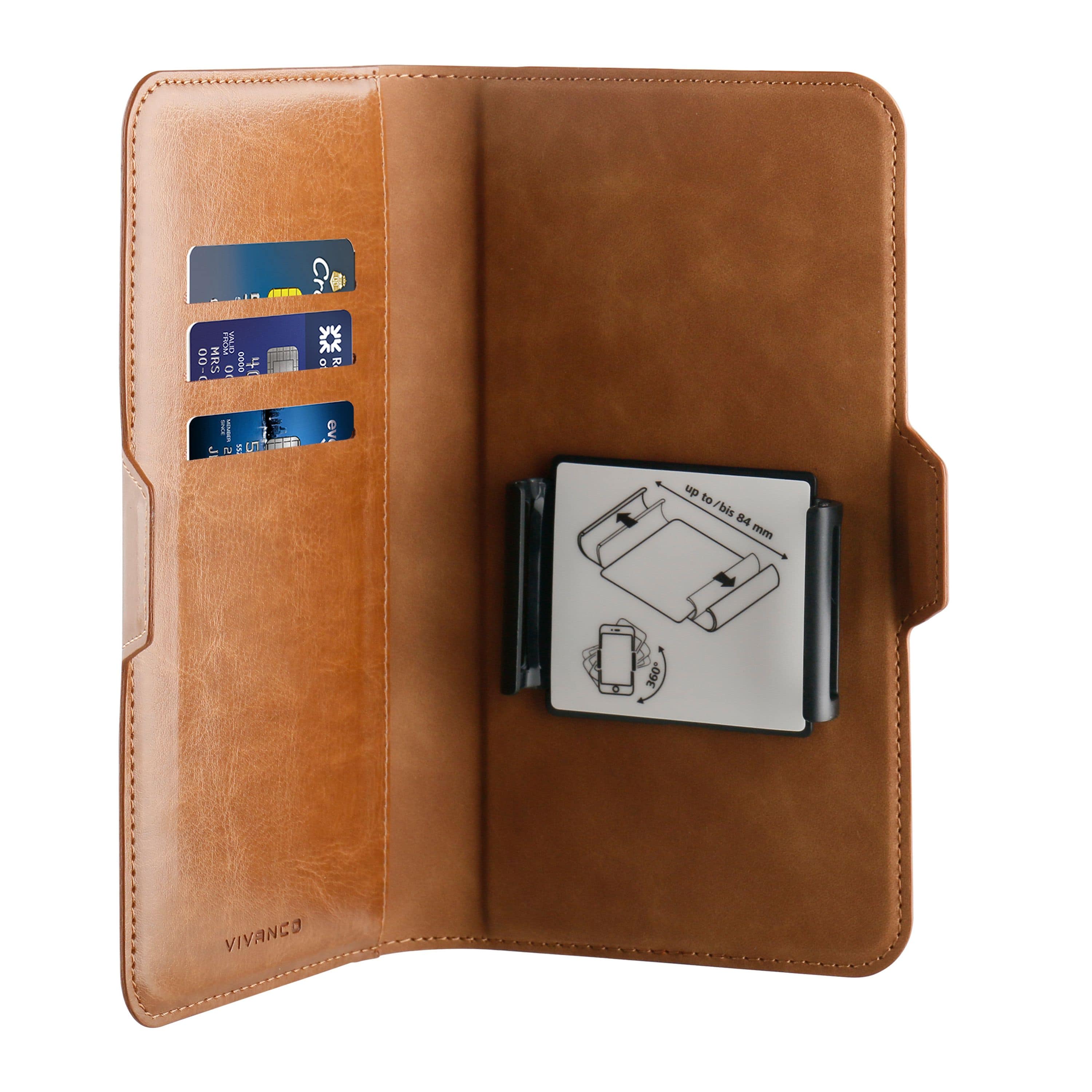 Vivanco Universal Book Folio für Jede Marke Universal (Braun) 62371