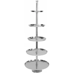 Etagere XXL Servierständer 5-stöckig 170cm Teller Obst Laden Deko Aluminium
