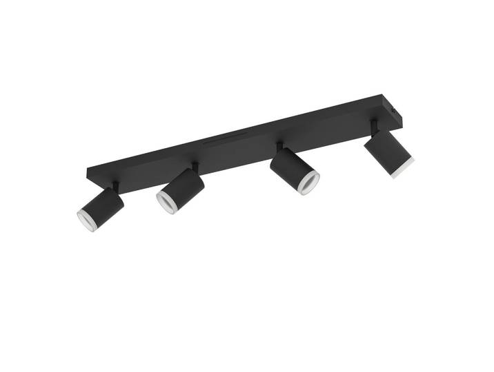 Eglo Led-Deckenstrahler, Schwarz, Metall, 10.5x8.0x68.0 cm, Farbwechsler, schwenkbar, Farbtemperaturwechsler, einfach zu transportieren, Lampen & Leuchten, Innenbeleuchtung, Spots & Strahler, Deckenspots