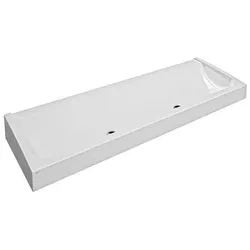 KWC Aquarotter Waschrinne, FUTURA exklusiv, MIRANIT, 2400x170x570 mm, 2 Ablaufventile, 2030057410 2030057410
