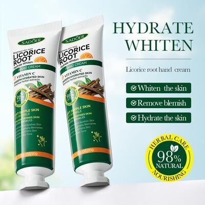 Beloved Skins Vitamin C Licorice Hydrating Hands Hand Cream Moisturizing, Nourishing Brightening Skin Care Products, Revitalize Softne 2pcs
