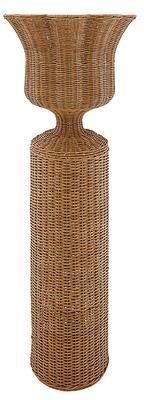 Winslow Woven Urn & Pedestal - Natural - Ballard Designs