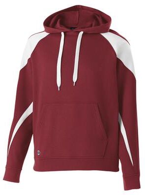 Holloway 229546 Prospect Hoodie in Cardinal/White size XL   Cotton/Polyester Blend