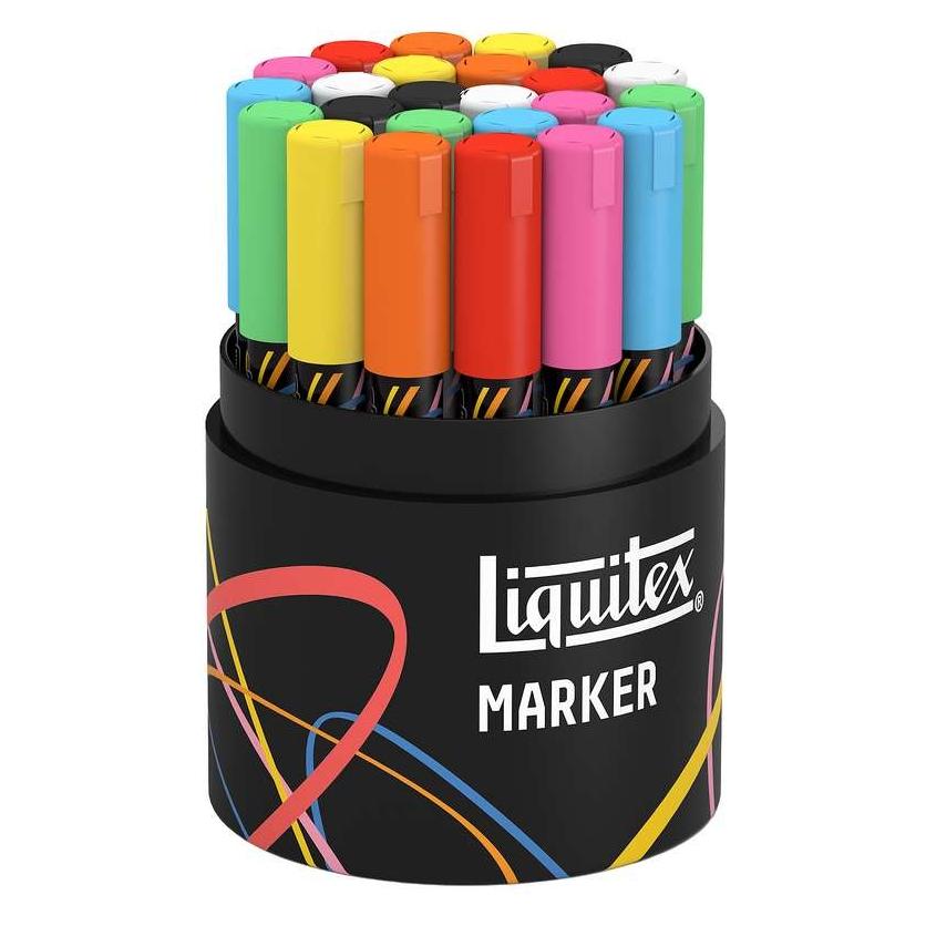 Winsor & Newton LQX Marker 2mm 24pcs ass. in cylinder 10x10x16,2cm (24x) (3699508)