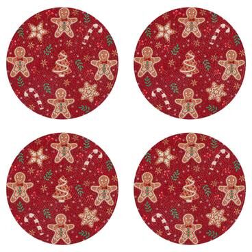 Avanti Linens Avanti Holiday Treats Set of 4 Round Placemats - 13x19