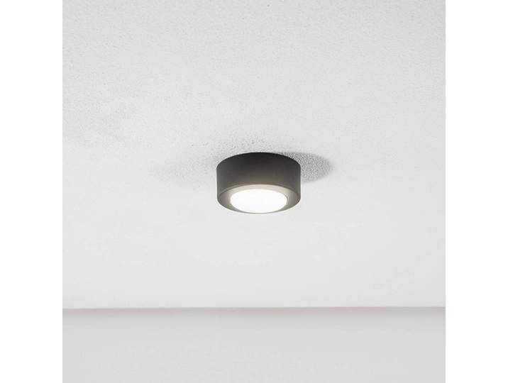 Deckenstrahler SPOT 53, schwarz, Ø 11,5 cm, Metall, GX53 53 HELAM, dimmbar, schwarz, für Wohn- / Esszimmer, Metall