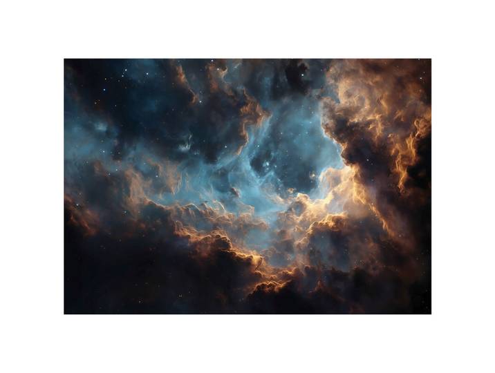 FOTOTAPETE Kosmos Wolken Blau 250x175 cm