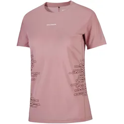 Salomon, Unisex, Sportshirt, Sense Aero SS T-Shirt GFX W Antler Chocolate Fondant (XS), Pink