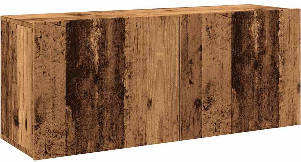 vidaXL Mueble de TV de pared madera envejecida 100x30x41 cm Marrón