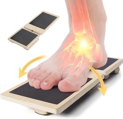 Inspired Finds Single Foot Wooden Balance Board Ankle Strengthener And Posture Trainer wood