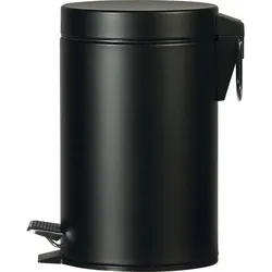 Treteimer Metall, schwarz, 3 Liter