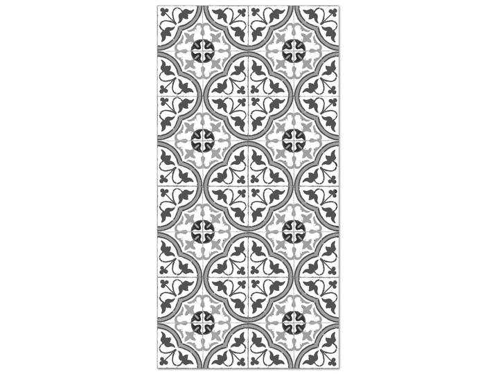 Tapis vinyle carreaux ciments fleur gris 60x250cm