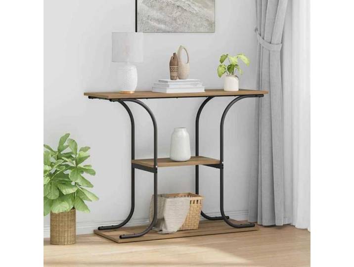 (ON SALE)Meuble Salon/Meuble d'Entrée - Table console avec étagère - chêne artisanal - 101x35x80.5 cm EU833771