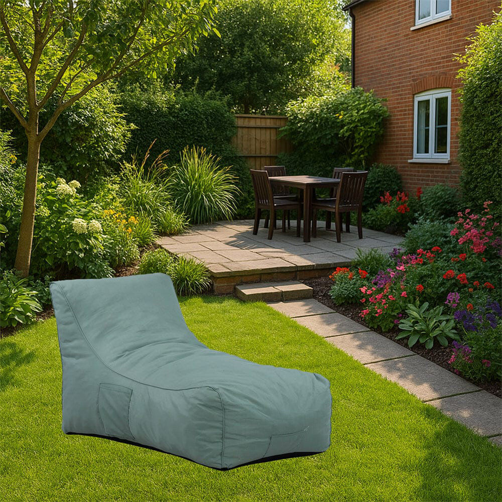 Isabelle & Max Yukon Fabric Outdoor Friendly Bean Bag Lounger Sage Blue Medium