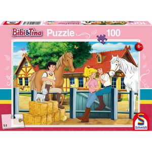 Schmidt-Spiele Puzzle 56187, Bibi und Tina, Auf dem Martinshof, ab 6 Jahre, 100 Teile