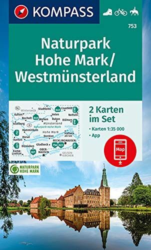KOMPASS-Karten GmbH - KOMPASS Wanderkarte Naturpark Hohe Mark / Westmünsterland: 2 Wanderkarten 1:35000 im Set inklusive Karte zur offline Verwendung in der KOMPASS-App. Fahrradfahren. Reiten. - Preis vom 09.10.2026 07:28:09 h
