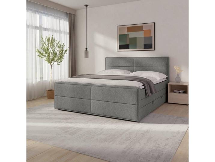 Boxspringbett mit Topper & Bettkasten 180x200 Palermo