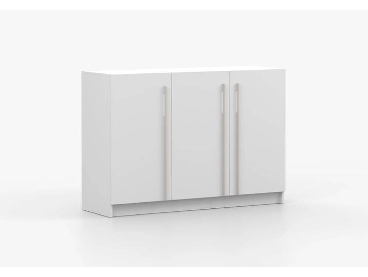 Kommode ROSA 3D 134 cm Weiß Weiß Kaschmir