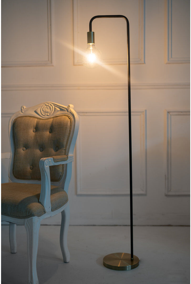 George Oliver Price 146cm Arched Floor Lamp Antique Brass 146cm H X 24cm W X 21cm D