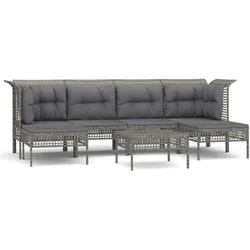 vidaXL, Gartenlounge, Kylan (2x Eckteil + 2x Mittelteil + 3x Fussstütze)