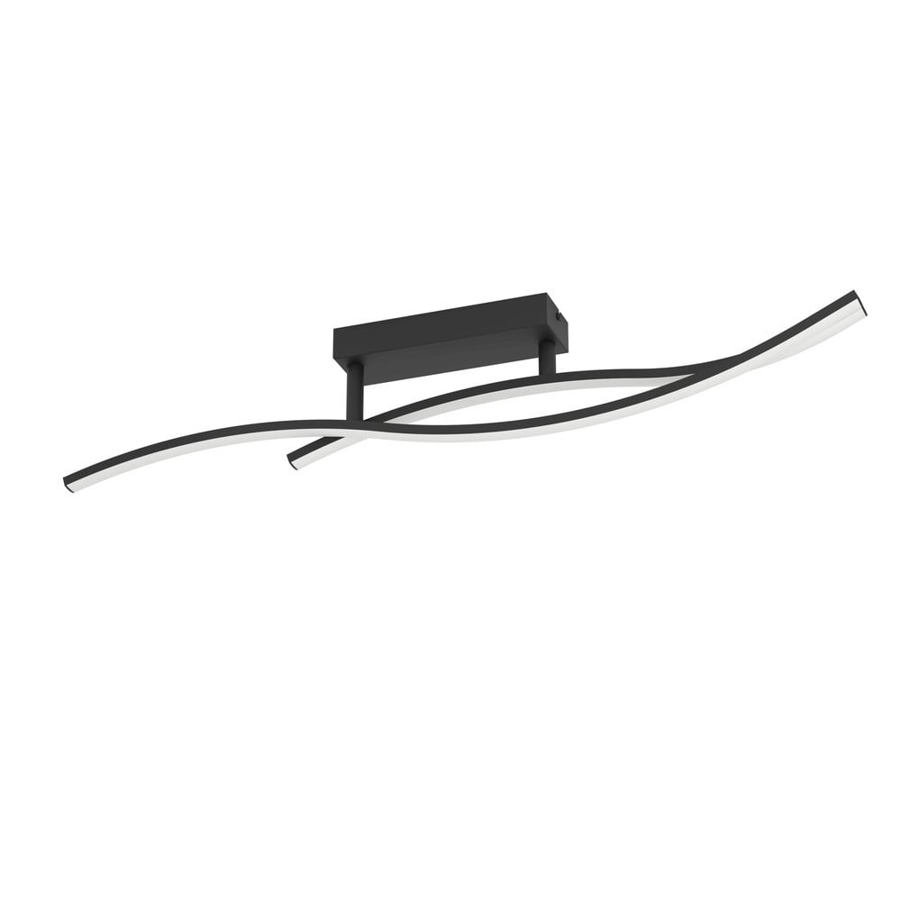 Eglo Grisolia LED plafondlamp zwart B: 85 cm, D: 15 cm, H: 6 cm