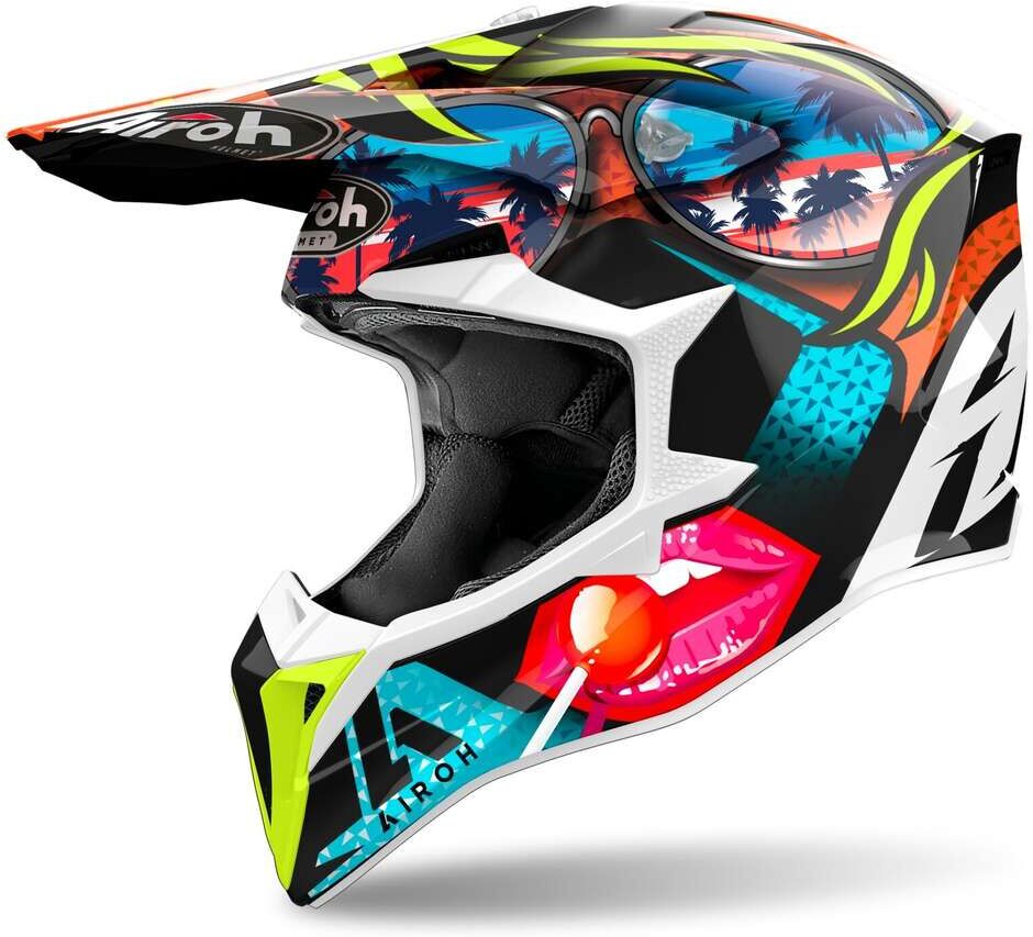 Casco Moto Cross Enduro Airoh WRAAAP LOLLIPOP taglia XL