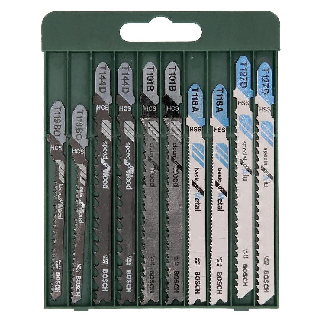 Bosch Zubehör Stichsägeblatt-Set T-Schaft, 10-teilig (2609256746)